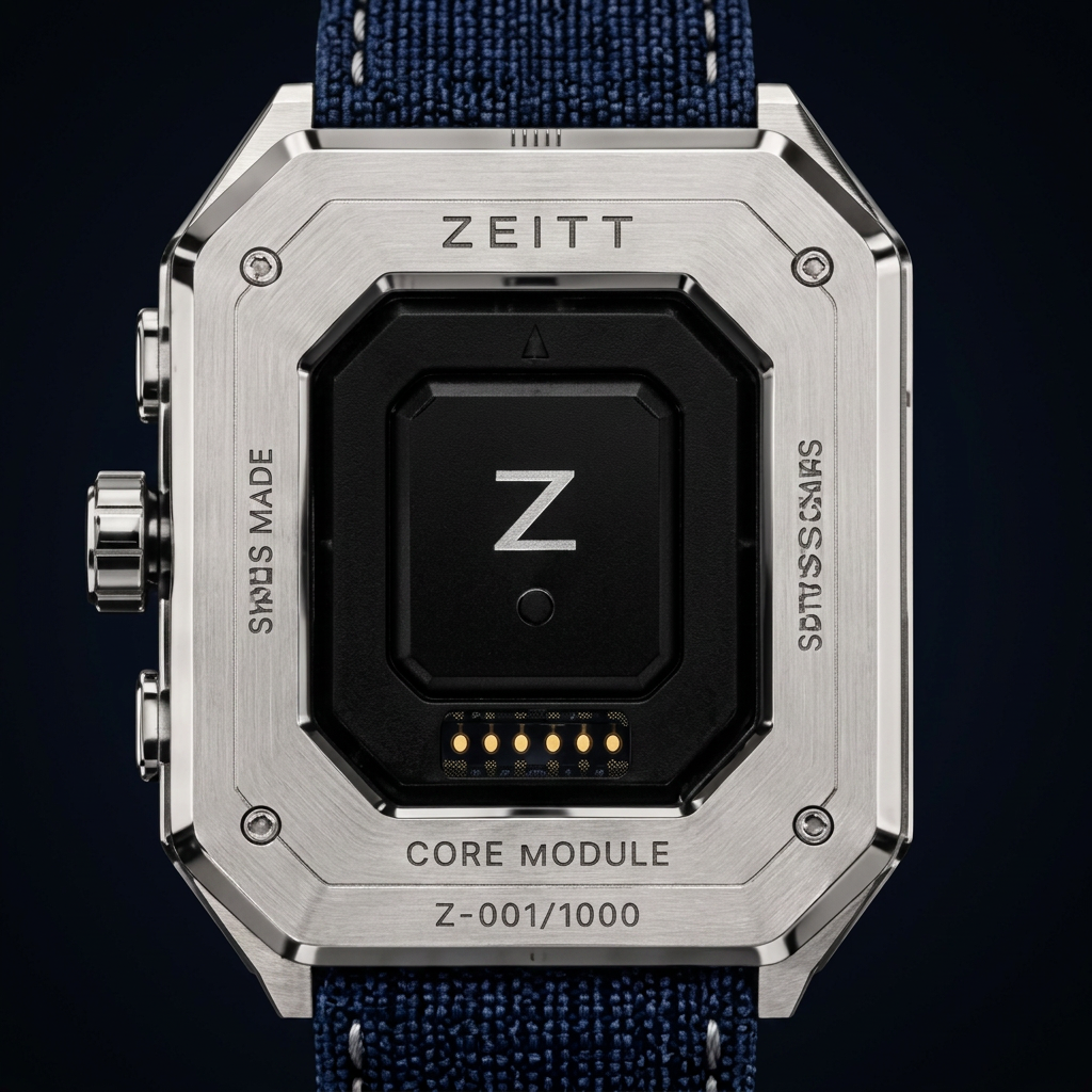 ZEITT sealed core module lifted from the stainless steel case back